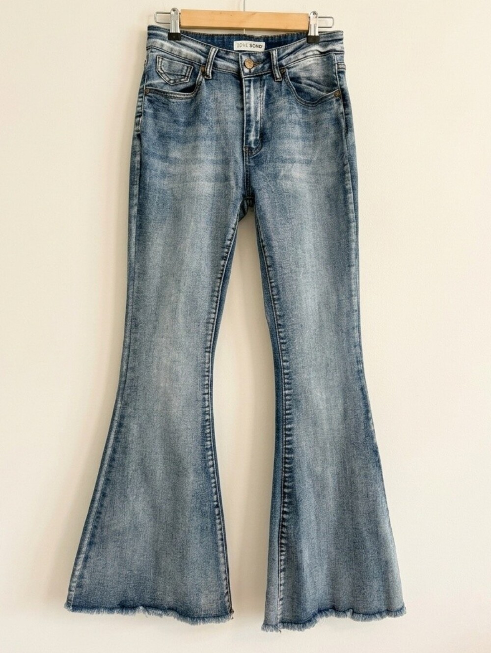 Love Soho Flare Jeans - Size 11 - Raw Frayed Hem
